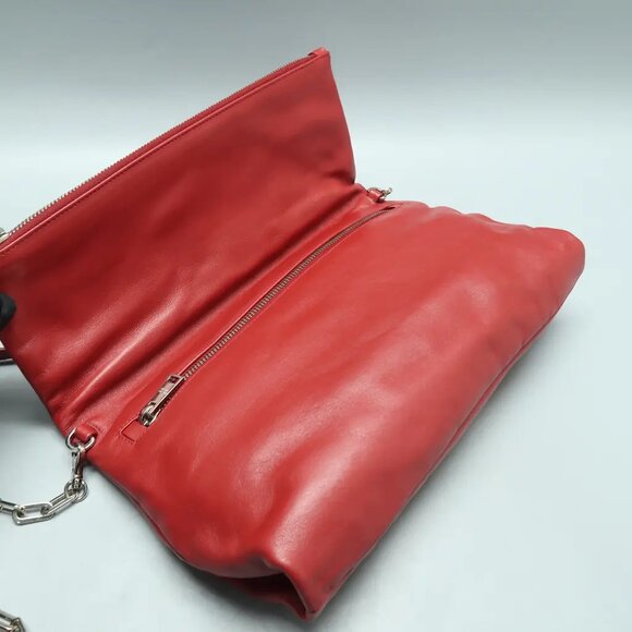 PRADA Red Leather Shoulder Bag 597-012825 - Picture 9 of 12